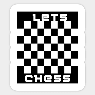 Let's chess, game design , typography and modern Design Sticker